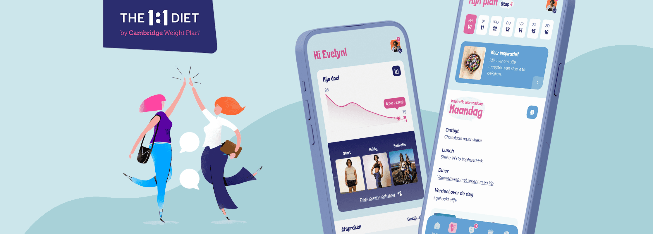 De app van Het 1 op 1 Dieet: digitale ondersteuning voor een bewezen afslankprogramma