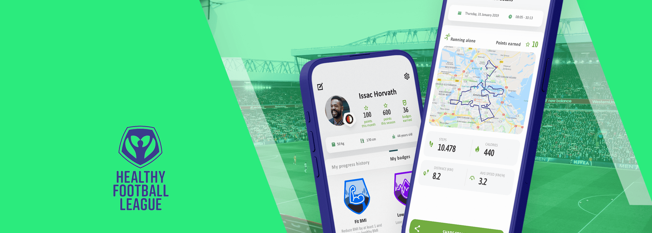 Healthy Football League: fitness community for healthy soccer fans